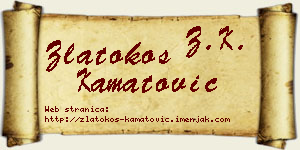 Zlatokos Kamatović vizit kartica